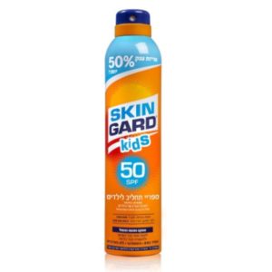 סקין גארד ספריי תחליב לילדיםSPF50 + תוספת 50% סקין גארד ספריי תחליב לילדיםSPF50 + תוספת 50%