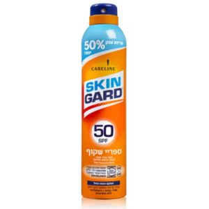 סקין גארד - ספריי הגנה שקוף SPF50 + תוספת 50% סקין גארד - ספריי הגנה שקוף SPF50 + תוספת 50%