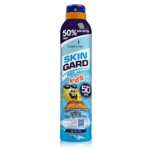 סקין גארד ספריי שקוף SPF50 לילדים לעור רטוב סקין גארד ספריי שקוף SPF50 לילדים לעור רטוב