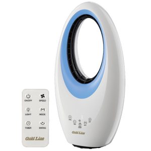 מאוורר אובלי בטיחותי + שלט ותאורת ATL-1930 BLADELESS FAN 3D LED
